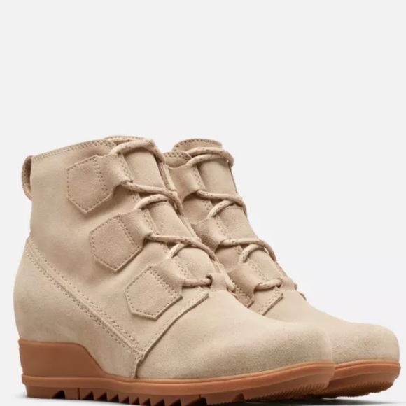 - SOREL WOMEN’N EVIE LACE BOOTIES Fossil Ancient # - Picture 3 of 8